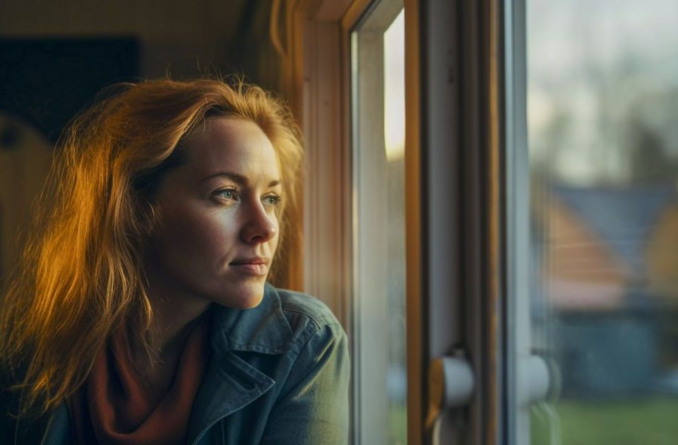 Nő ül az ablaknál, elgondolkodva - az önszabotázs megértése