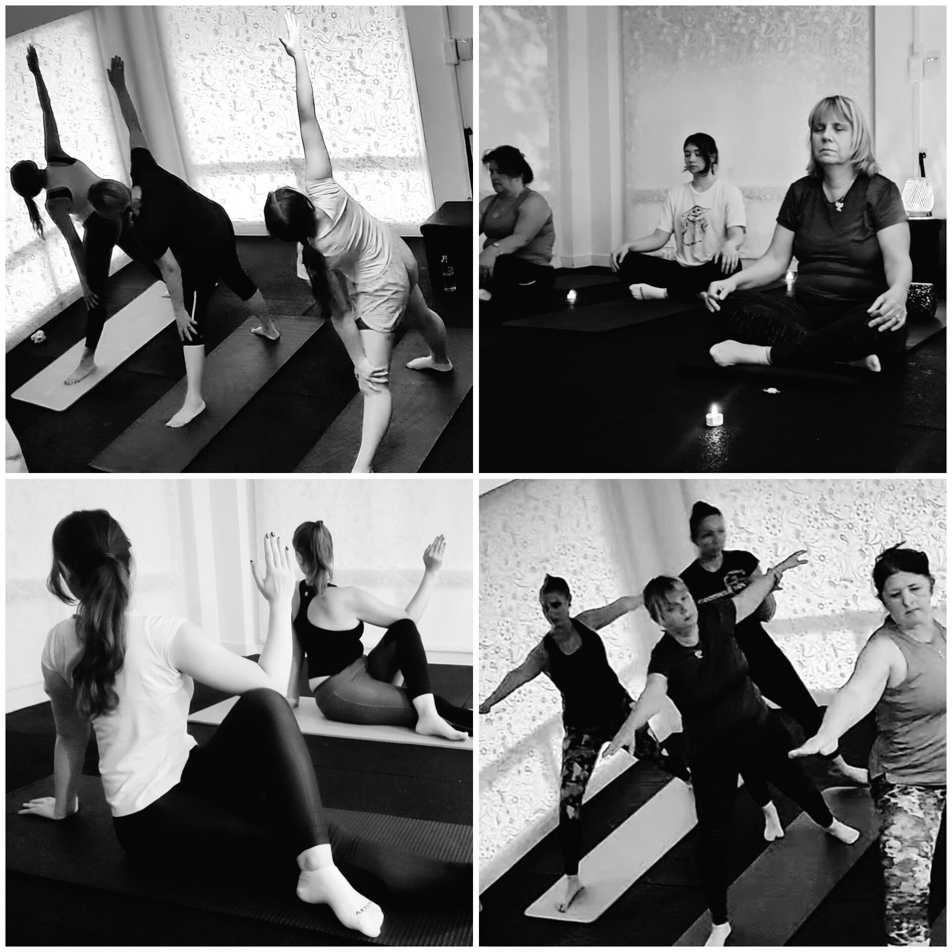 Pócsi Angéla vinyasa flow jógaórát tart Budapesten