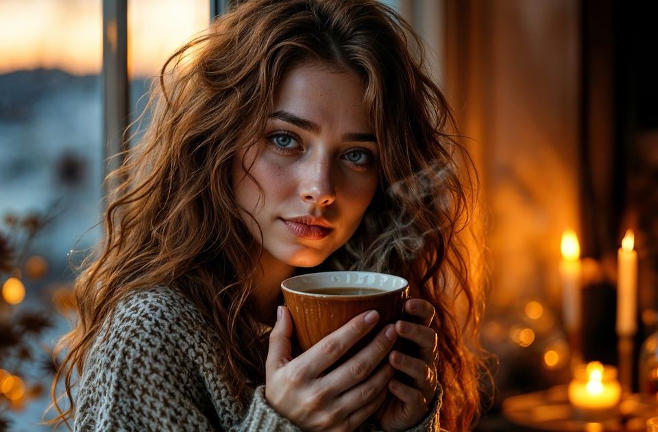 Nő csendben, kezében bögre - a sóvárgás, mint belső üzenet