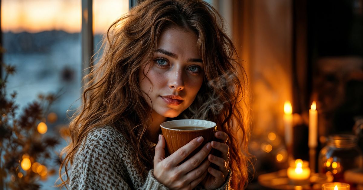 Nő csendben, kezében bögre - a sóvárgás, mint belső üzenet