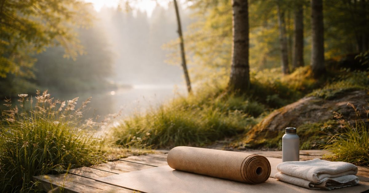 Lágy fényben megvilágított természetes környezet, amely a testi jelenlét nyugalmát idézi