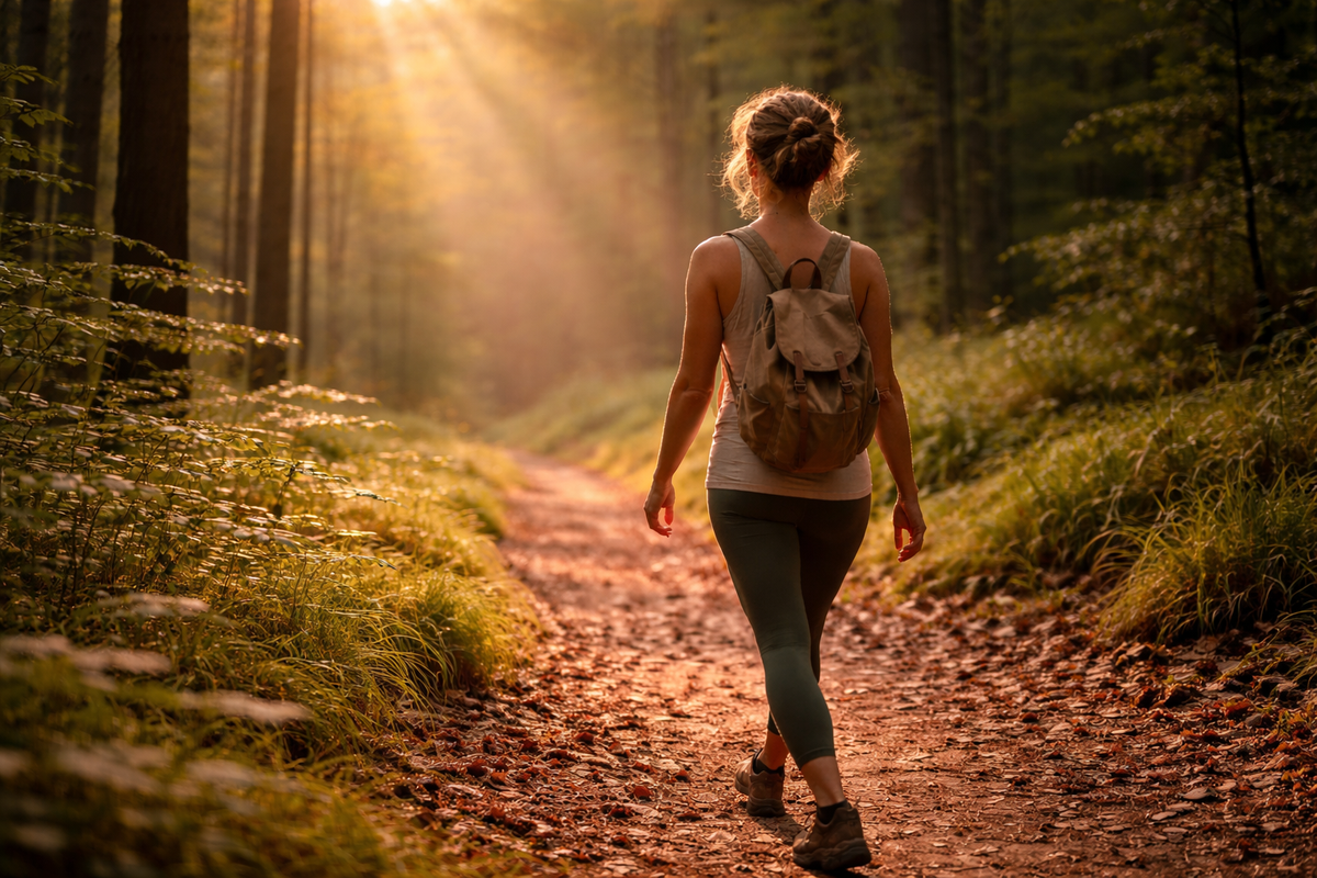Lassú mozgás természeti környezetben, amely a testből induló figyelmet idézi