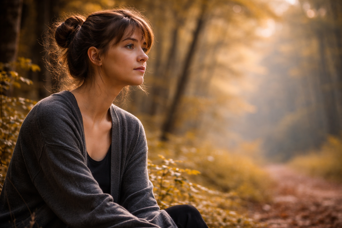 Csendes megfigyelés az erdőben - jelenlét és belső figyelem