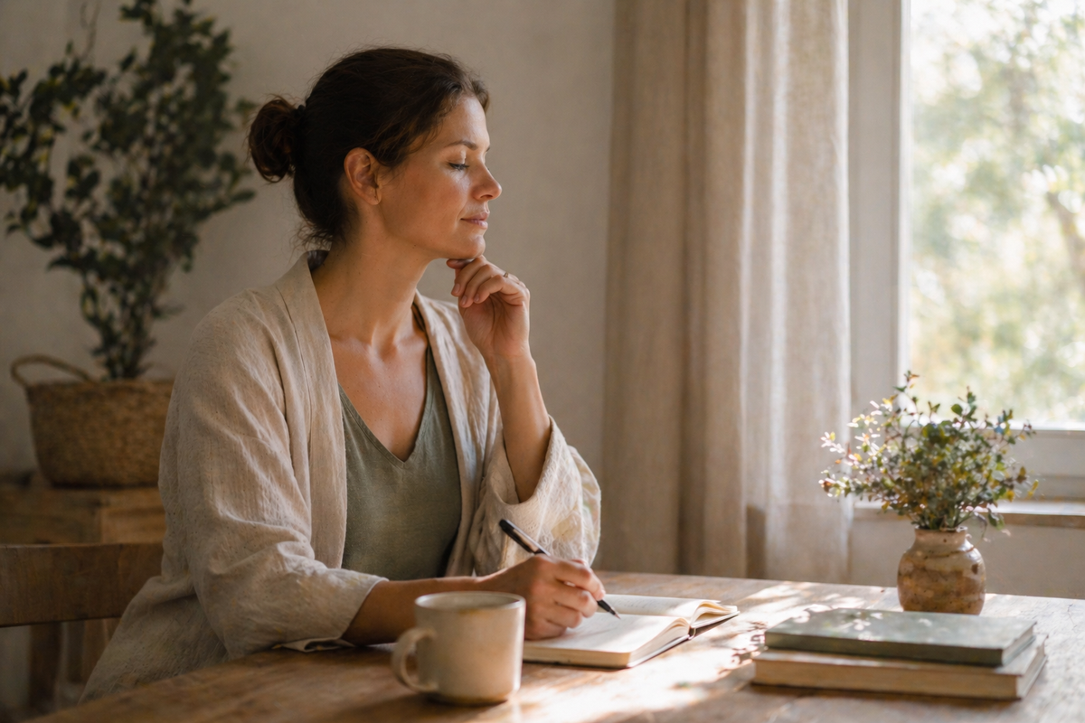 Csendes megfigyelés egy nyugodt térben - belső folyamatok észlelése