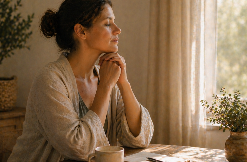 Csendes jelenlét egy nyugodt térben - megállás és belső figyelem